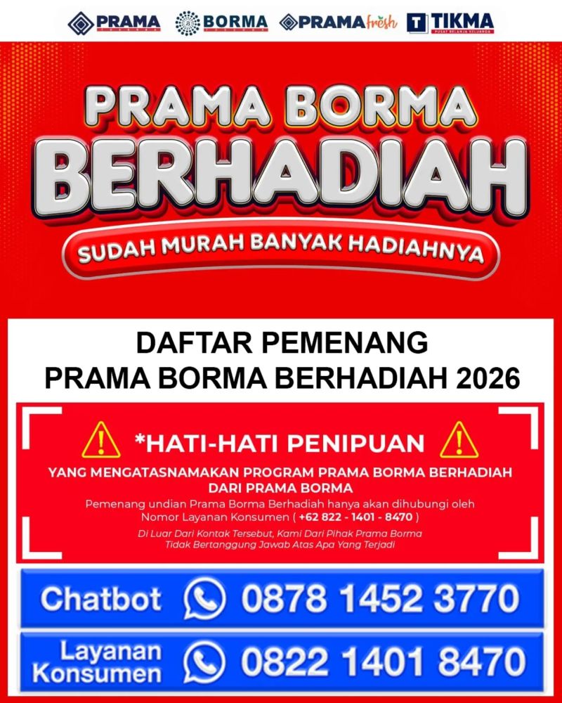 ✨ PRAMA BORMA BERHADIAH - DAFTAR PEMENANG ✨