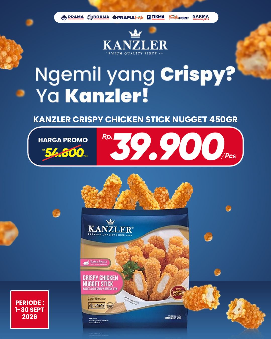 Promo CRISPY CHICKEN STICK NUGGET 450GR